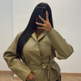 Veste simili ceinture [vert]