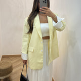 Blazer retroussé [ jaune ]