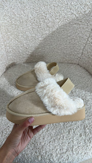 Mules plateforme [ beige ]