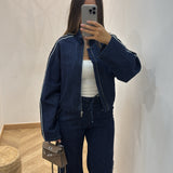 Veste jean avec bande [ brut ]