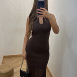 Robe tulle [ marron ]