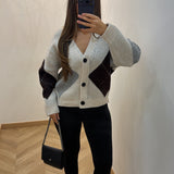 Cardigan carreaux [ beige ]