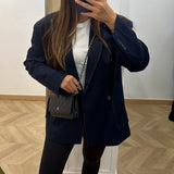 Blazer surpiqûre [ bleu nuit ]