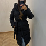 Doudoune avec ceinture [ noir ]