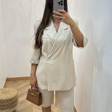 Ensemble blazer + bermuda [ beige ]