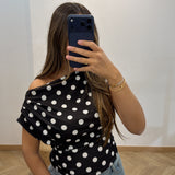 Top à pois [ noir ]