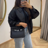 Blouson simili cuir [ noir ]