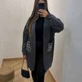 Gilet mi-long [ gris ]