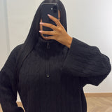Pull tressé [noir]
