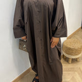 Robe chemise [ marron ]