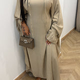 Robe ceintré [ taupe ]