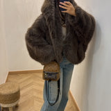 Manteau fourrure STACY [ marron ]