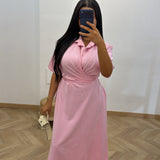 Robe polo ajustable [ rose ]
