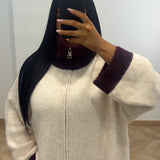 Gilet sanaa [beige/bordeaux]