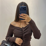 Haut manche longue Lina [ marron ]