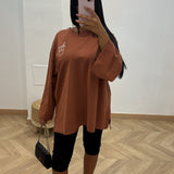 T shirt matcha [camel]