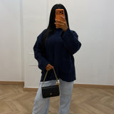 Pull poche [bleu marine]