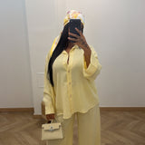 Ensemble avec foulard [ jaune ]