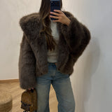Manteau fourrure STACY [ marron ]