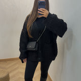 Gilet cardigan épais [ noir ]