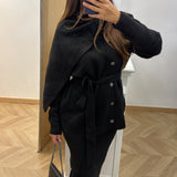 Ensemble écharpe intégré [ noir ]