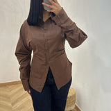 Chemise bouffante [marron]