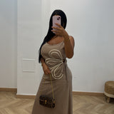 Robe tressie [taupe]