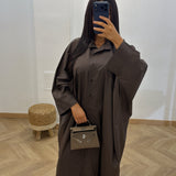 Robe chemise [ marron ]