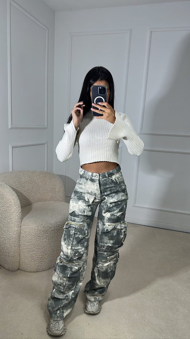 Pantalon cargo poche militaire [ gris ]