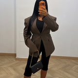 Blazer ceintre [marron]