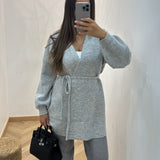 Gilet avec ceinture Azra [ gris ]