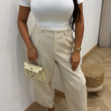 Pantalon bermuda ballon [ beige ]