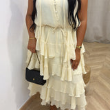 Robe VOLANT [ beige ]