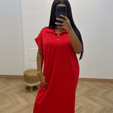 Robe polo [rouge]