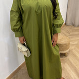 Robe TALLY [ vert olive ]