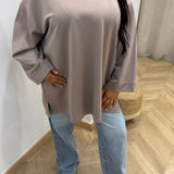 T-shirt manche longue CALY [ taupe ]
