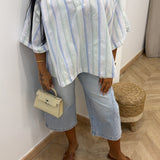 Blouse rayée [ bleu ]