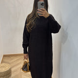 Robe pull [ marron foncé ]