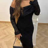 Robe col bateau [ noir ]