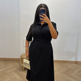 Robe polo ajustable [ noir ]