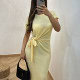 Robe texture avec noeud [ jaune ]