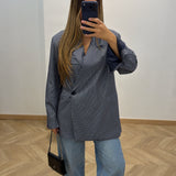 Blazer carreaux [ bleu marine ]