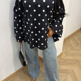 Blouse à pois [ noir ]