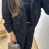 Veste cargo k-way [ noir ]