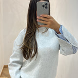 Pull chemise [ gris ]