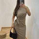 Robe texture avec noeud [ camel ]