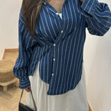 Chemise en jean bouton côté [ bleu ]