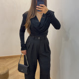 Pull col tombant [ noir ]