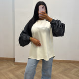 Pull manche bouffante