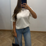 T-shirt épaulette MAISSA [ blanc ]